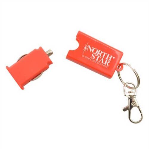 USB Car Charger on a KeyChain