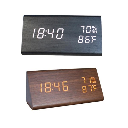 Wooden Triangle Alarm Clock