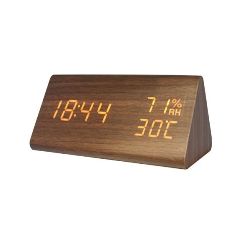 Wooden Triangle Alarm Clock