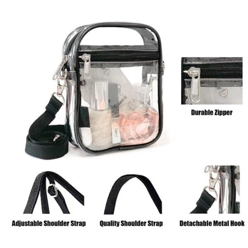 Clear Waterproof Zippered Sling Bag