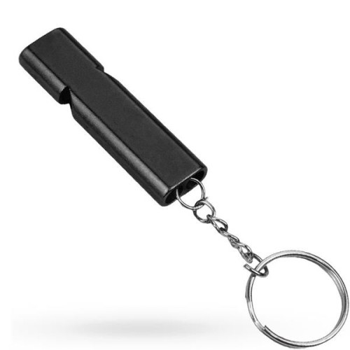 MOQ50 Aluminum Alloy Survival Whistle With Keychain