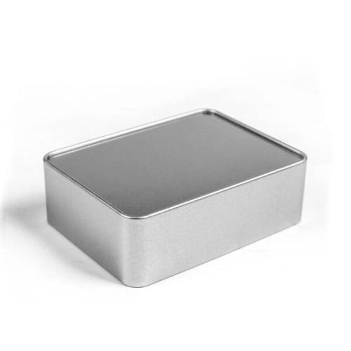 Rectangle Empty Tin Storage Box With Lid