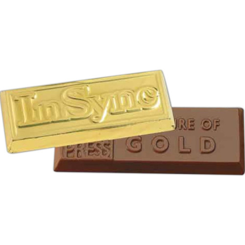 Foil Wrapped Gold Chocolate Shaped Bar