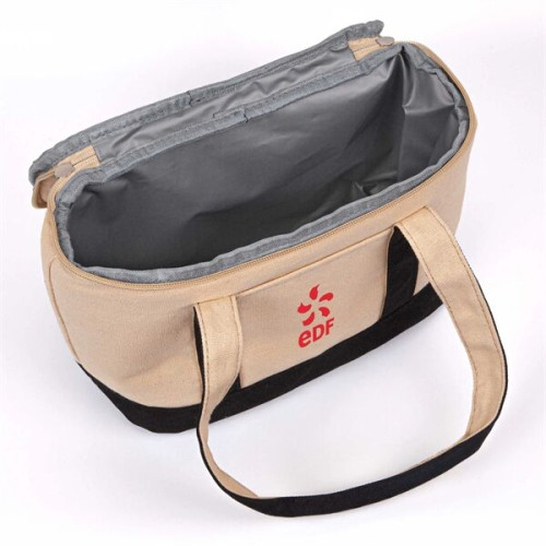 Insulated Cotton Lunch Tote