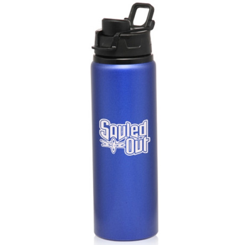 25 oz. Aluminum Metallic Sports Bottle With Snap Lids