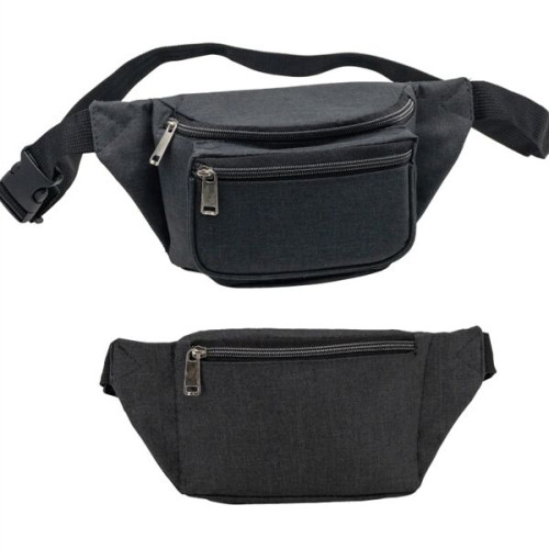 Heather Triple Zipper Fanny Pack