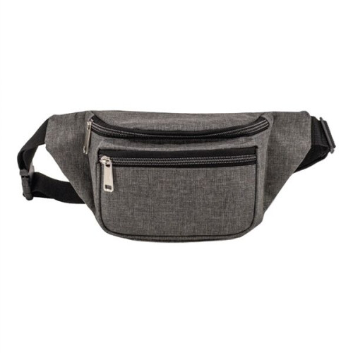 Heather Triple Zipper Fanny Pack