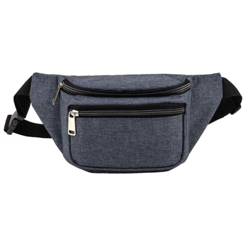 Heather Triple Zipper Fanny Pack