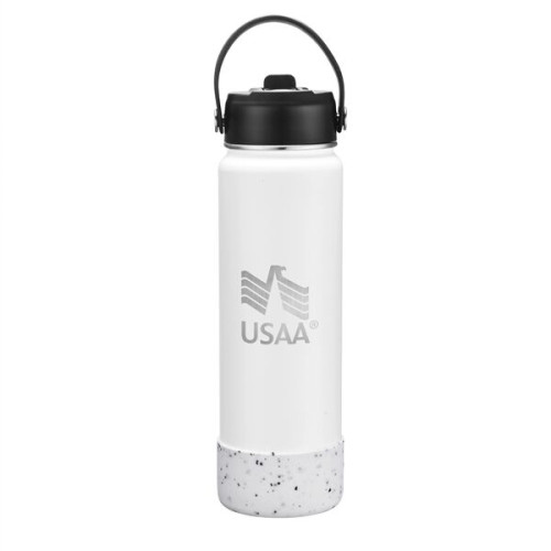 27 oz. Stainless Steel Water Bottle / Silicone Bottom Sleeve