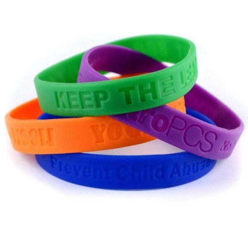 Debossed Silicone Wristbands w/ Custom Logo