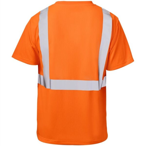 Breathable Class 2 Safety Hi Vis Reflective T-Shirt W Pocket