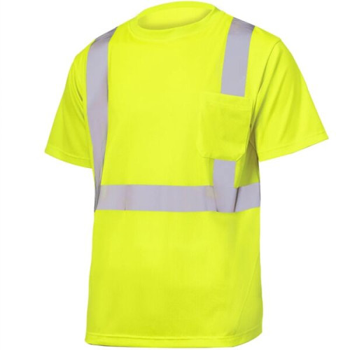 Breathable Class 2 Safety Hi Vis Reflective T-Shirt W Pocket