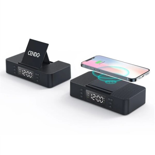 EchoPower Dual Speaker Wireless Clock: 15W Charging & Phone 