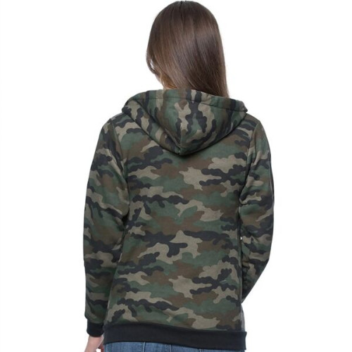 USA Made Unisex Camo Fleece Full Zip Pullover Hoodie