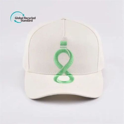 Structured 5 Panel rPET Recycled 100% Polyester Baseball Cap