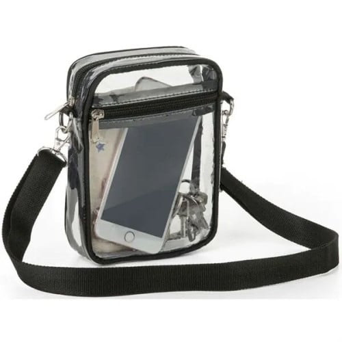 Crossbody Purse Clear Stadium Bag with Adjustable Strap