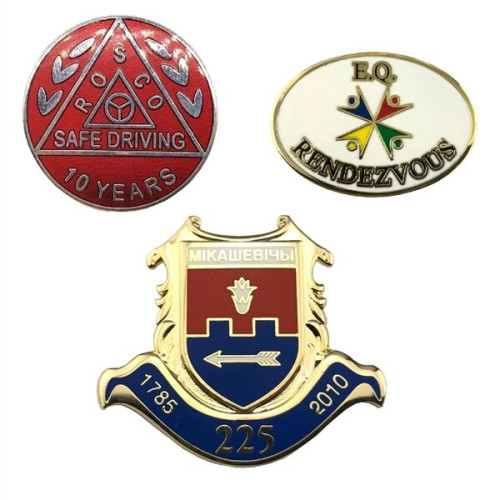 1" Hard Enamel Die Struck Lapel Pins