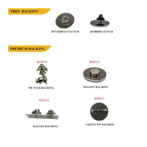 Hard Enamel Custom Lapel Pins with Magnet Backing