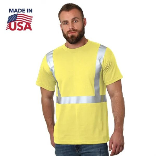 USA-Made 100% Cotton Class 2 Safety T-Shirt