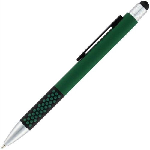 Click Honey Comb Soft Touch Rubber Metal Pen