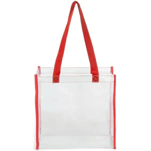 PVC Transparent Stadium Approved Clear Tote Bag (12"X12"X6")