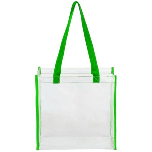 PVC Transparent Stadium Approved Clear Tote Bag (12"X12"X6")