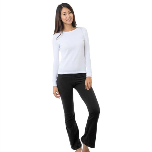 100% USA-Made Fold-Over Waistband Yoga Pants