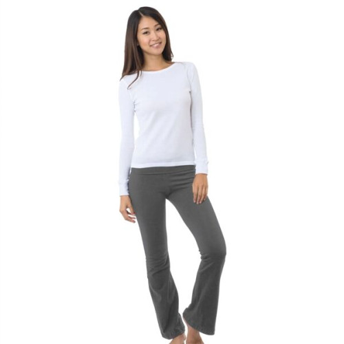 100% USA-Made Fold-Over Waistband Yoga Pants