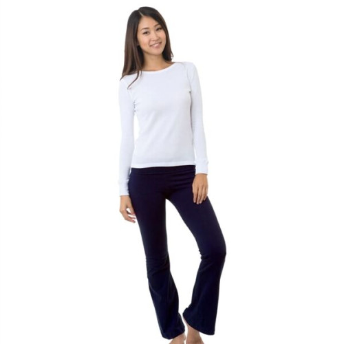100% USA-Made Fold-Over Waistband Yoga Pants