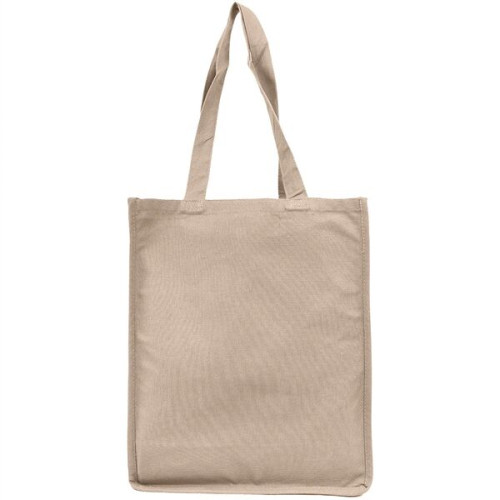 12 Oz. Cotton Canvas Jumbo Shopper Tote Bag With Gusset