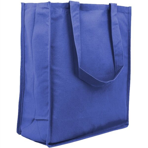 12 Oz. Cotton Canvas Jumbo Shopper Tote Bag With Gusset