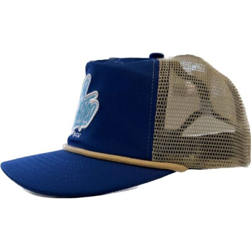 Hyper Poly & Mesh Fabric 5-Panel Unstructured Halfmoon Cap