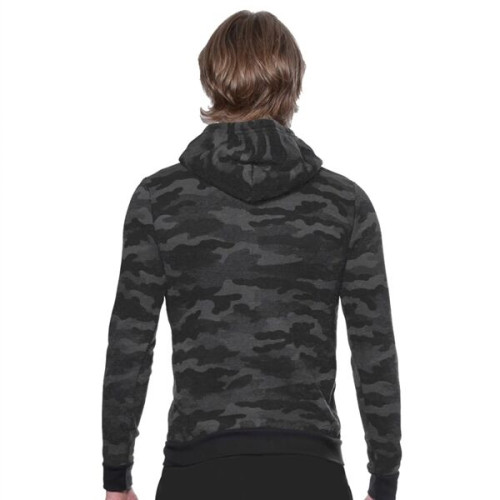 USA Made Unisex Triblend Full Zip Camo Hoody