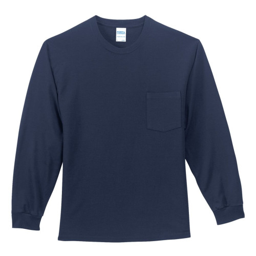 Port & Company® Tall Long Sleeve Essential Pocket Tee