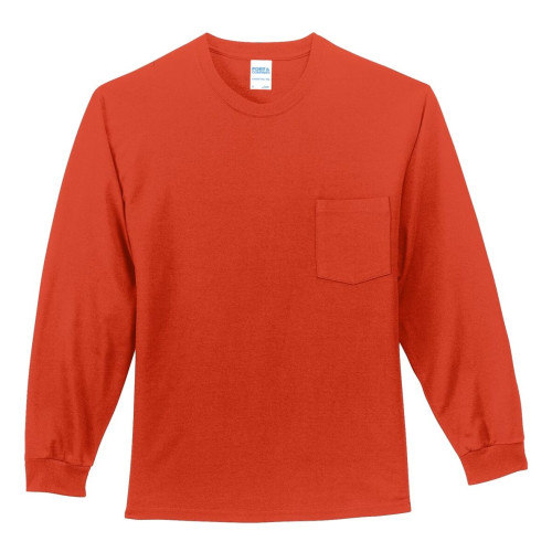 Port & Company® Tall Long Sleeve Essential Pocket Tee