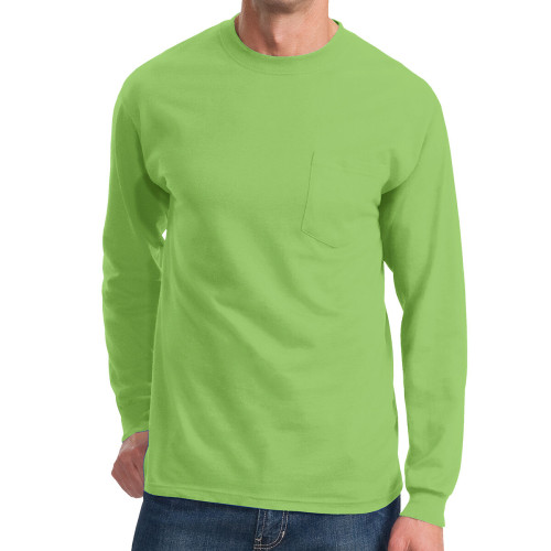 Port & Company® Tall Long Sleeve Essential Pocket Tee