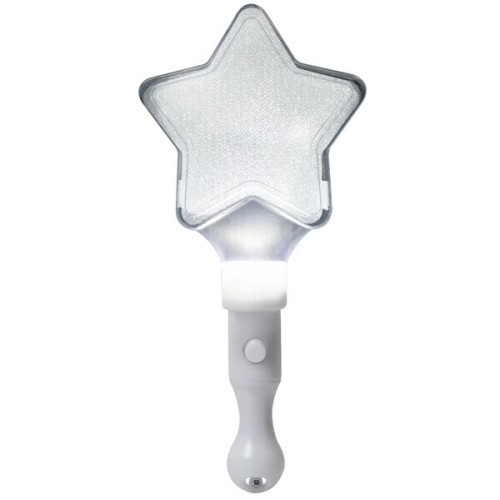 9" White Light Up Star Wand