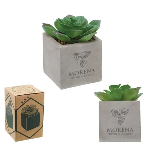 Mini Faux Potted Succulent