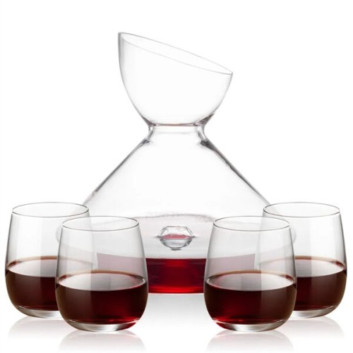 Woodbury Carafe & Crestview Stemless Wine