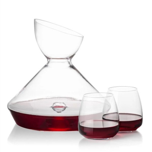 Woodbury Carafe & Hogarth Stemless Wine