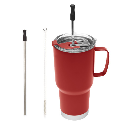 20 Oz. Fulton Stainless Steel Mug With Straw