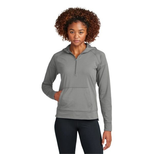 Sport-Tek Women's Sport-Wick Stretch 1/2-Zip Hoodie