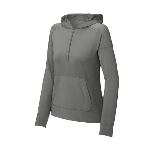 Sport-Tek Women's Sport-Wick Stretch 1/2-Zip Hoodie