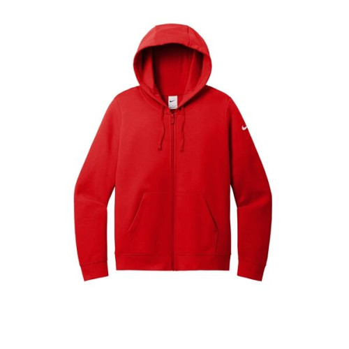 Nike Women's Club Fleece Sleeve Swoosh Full-Zip Hoodie