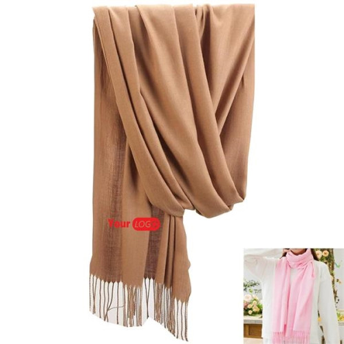 Custom Warm Solid Color Scarf with Tassels (79"L x 28"W)