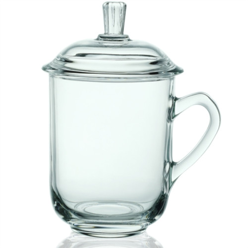 13 oz. Glass Tea Cups with Lids