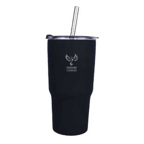 Halcyon® 20 oz. Tumbler with Stainless Straw/Flip Top Lid,