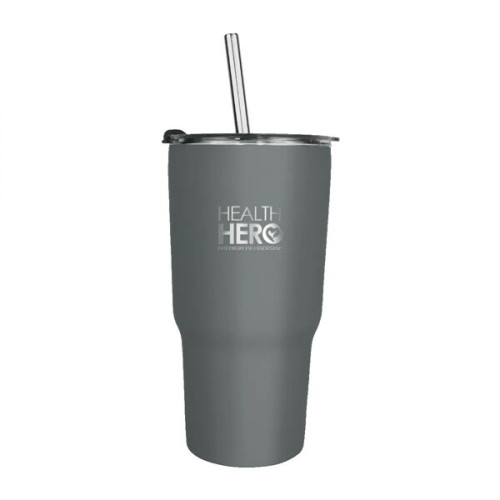 Halcyon® 20 oz. Tumbler with Stainless Straw/Flip Top Lid,