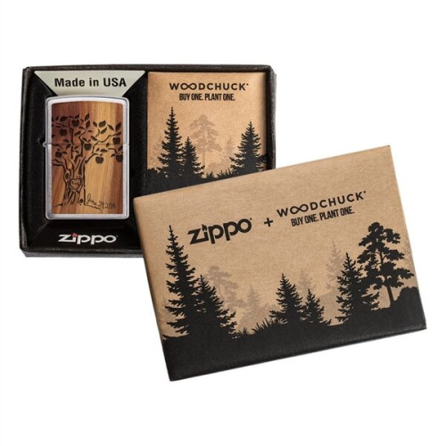 ZIPPO® WOODCHUCK USA CEDAR WINDPROOF LIGHTER