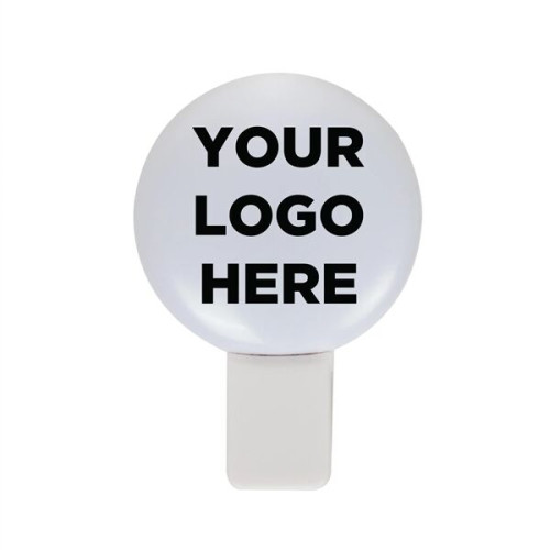 Light Up White Circle Clip-On